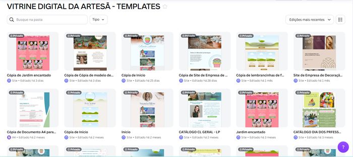 Templates no Canva